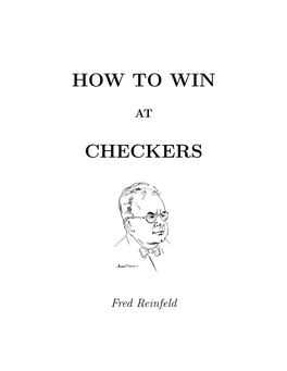 Reinfeld's How to Win at Checkers