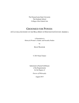 Groomed for Power: a Cultural Economy of the Male Body in Nineteenth-Century America