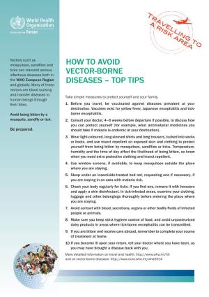 Top Tips How to Avoid Vector Borne Diseases (Eng)