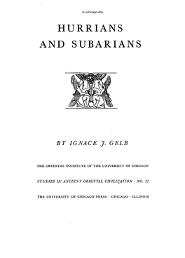 Hurrians and Subarians