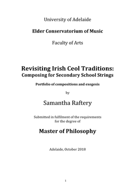 Revisiting Irish Ceol Traditions: Samantha Raftery