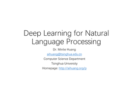 2017-Deep Learning for NLP-Summer-School