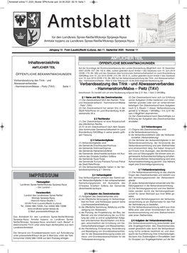 Muster SPN-Kurier.Qxd 02.09.2020 08:19 Seite 1 Aammttssbbllaatttt