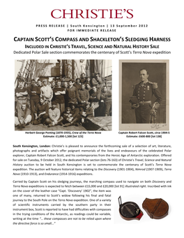 Captain Scott's Compass and Shackleton's Sledging