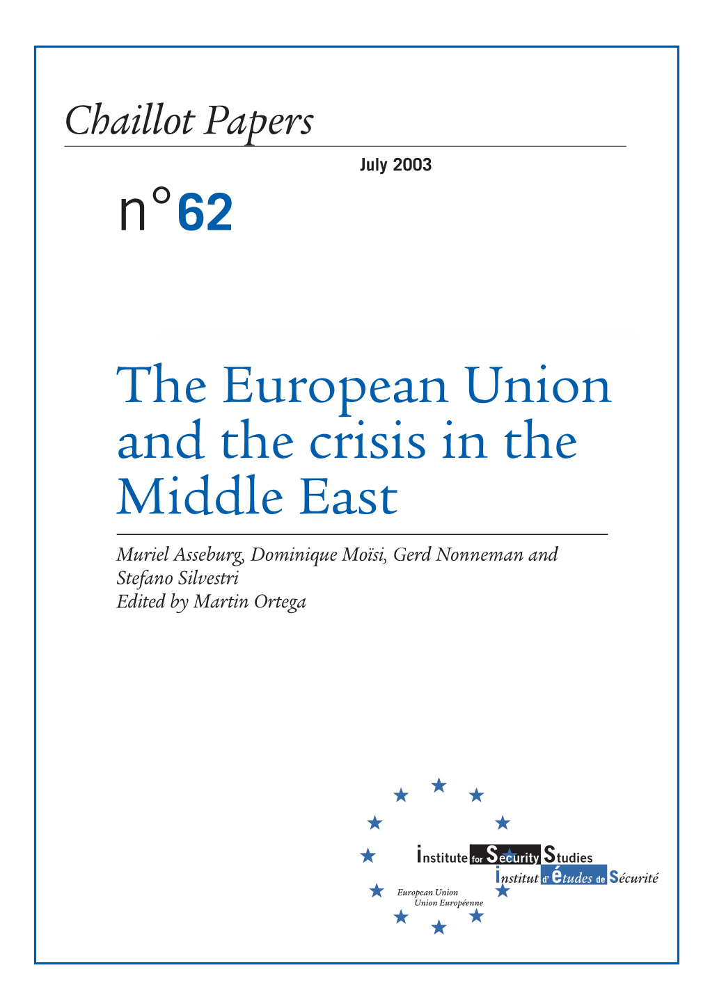 The European Union and the Crisis in the Middle East