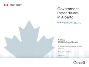 Government Expenditures in Alberta