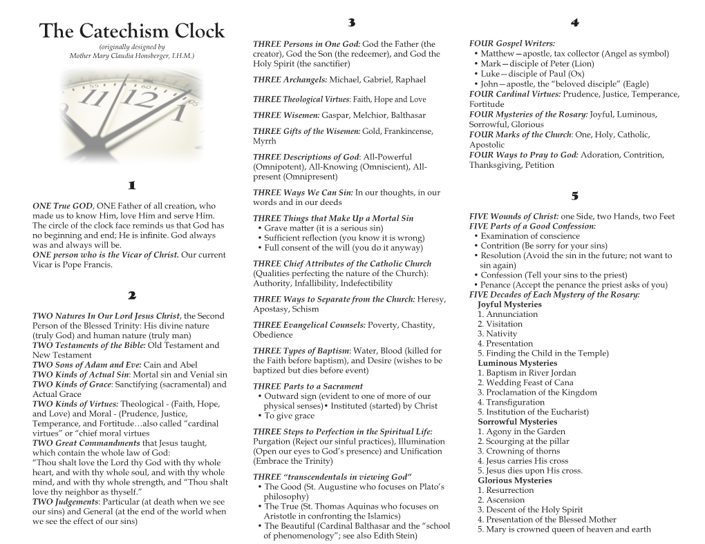 The Catechism Clock