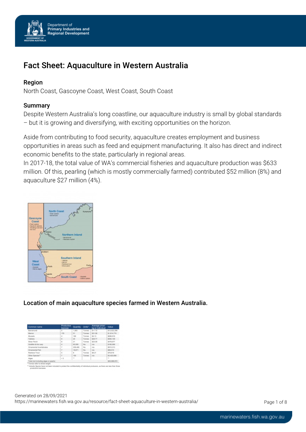 Aquaculture in Western Australia