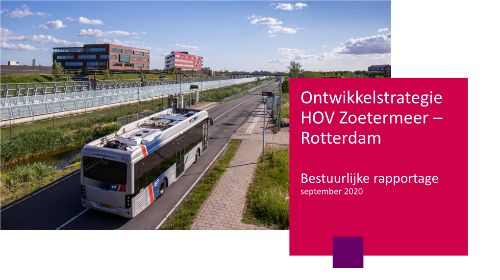 Ontwikkelstrategie HOV Zoetermeer – Rotterdam