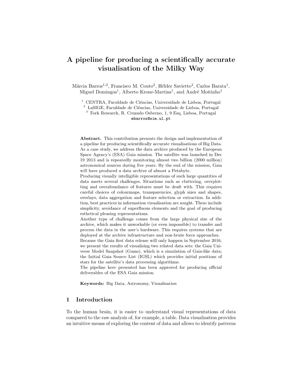 A Pipeline for Producing a Scientifically Accurate Visualisation of the Milky