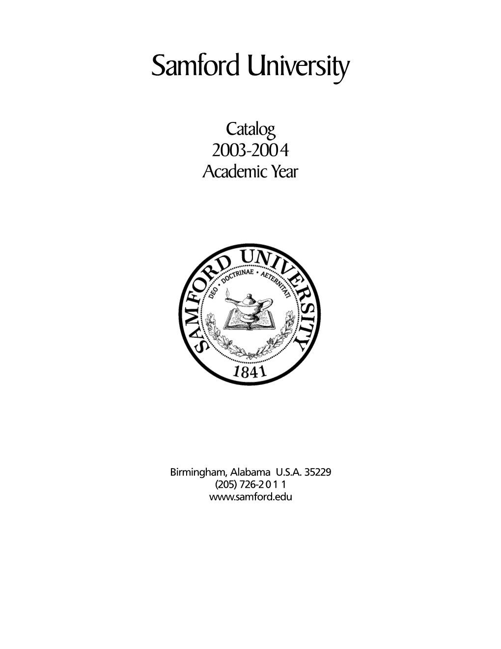 Catalog 2003-2004 Academic Year