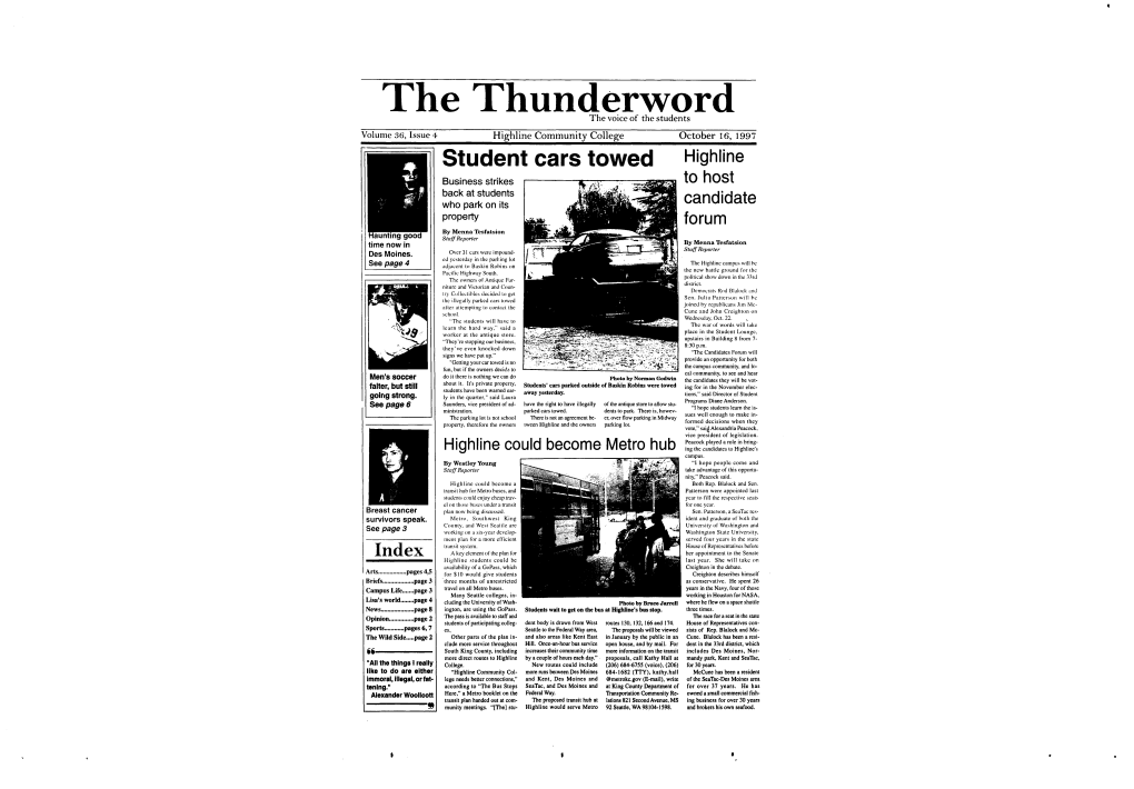 The Thunderword the Voice Of’ the Students