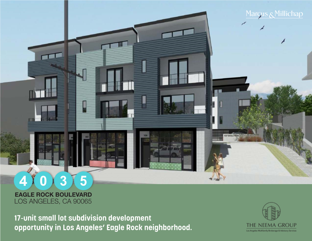 17-Unit Small Lot Subdivision Development Opportunity in Los Angeles’ Eagle Rock Neighborhood