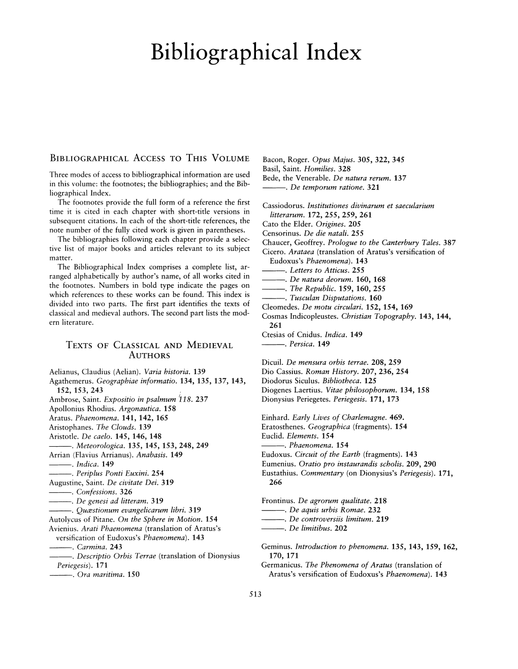 Bibliographical Index