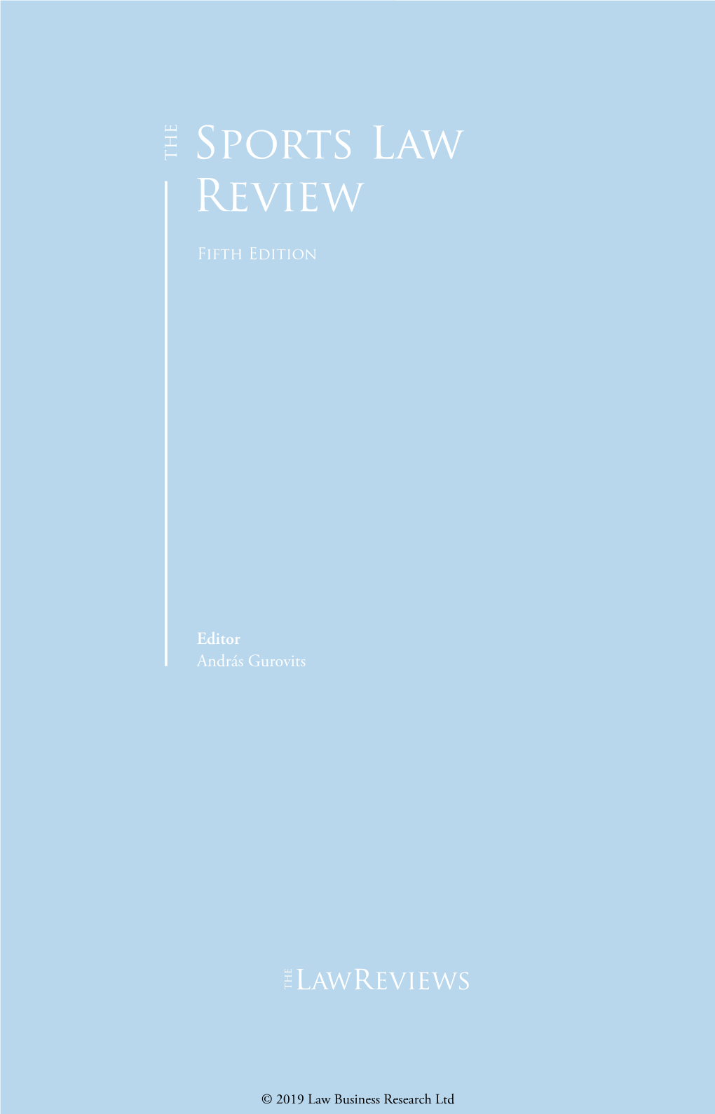 Australia Chapter in the Sports Law Review