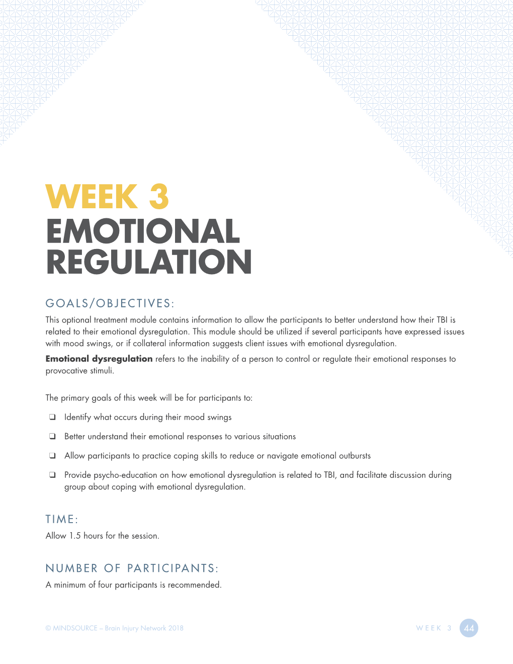 Week 3 Emotional Regulation