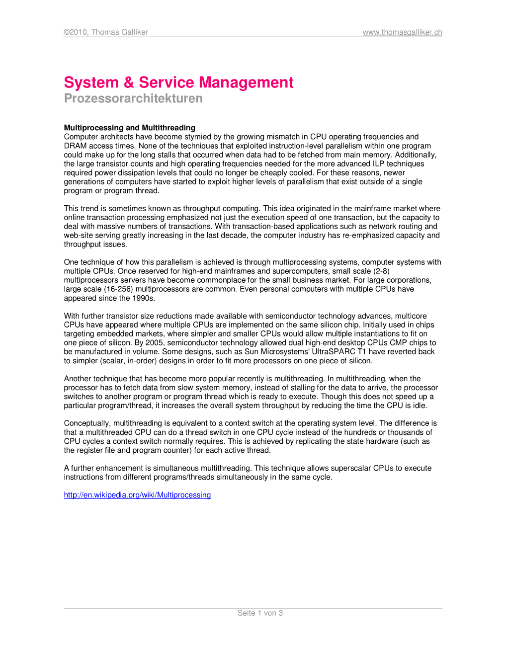 System & Service Management