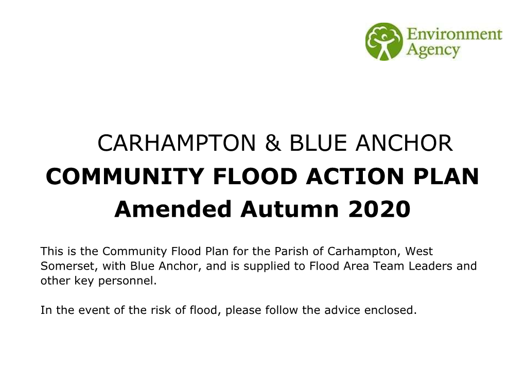 Carhampton & Blue Anchor Community Flood Action