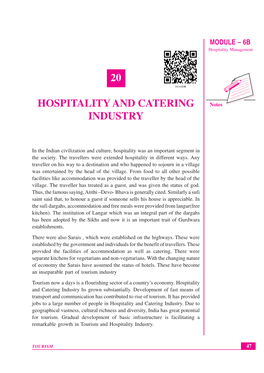 20 Hospitality and Catering Industry