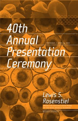 40Th Annual Presentation Ceremony