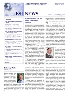 ESI NEWS Volume 2, Issue 1, Spring 2007