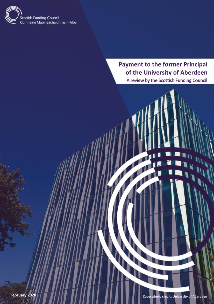 Payment to the Former Principal of the University of Aberdeen a Review by the Scottish Funding Council