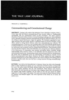Commandeering and Constitutional Change