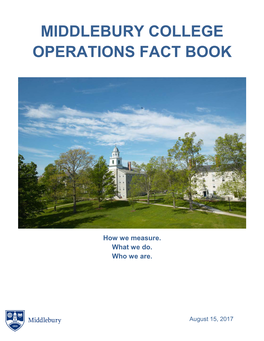 Middlebury College Operations Fact Book