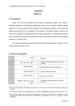 A Study of Imprecatory Psalms in the Old Testament