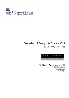 Decades of Design & Clarice Cliff