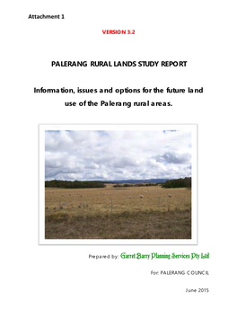Rural Lands Study Report (Exhibited in 2015)