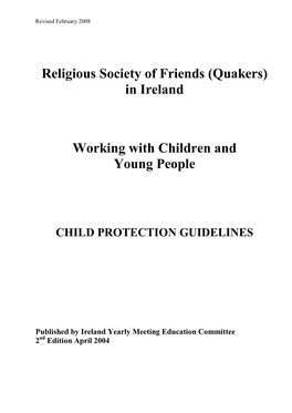 IYM Child Protection Documentfeb 2007