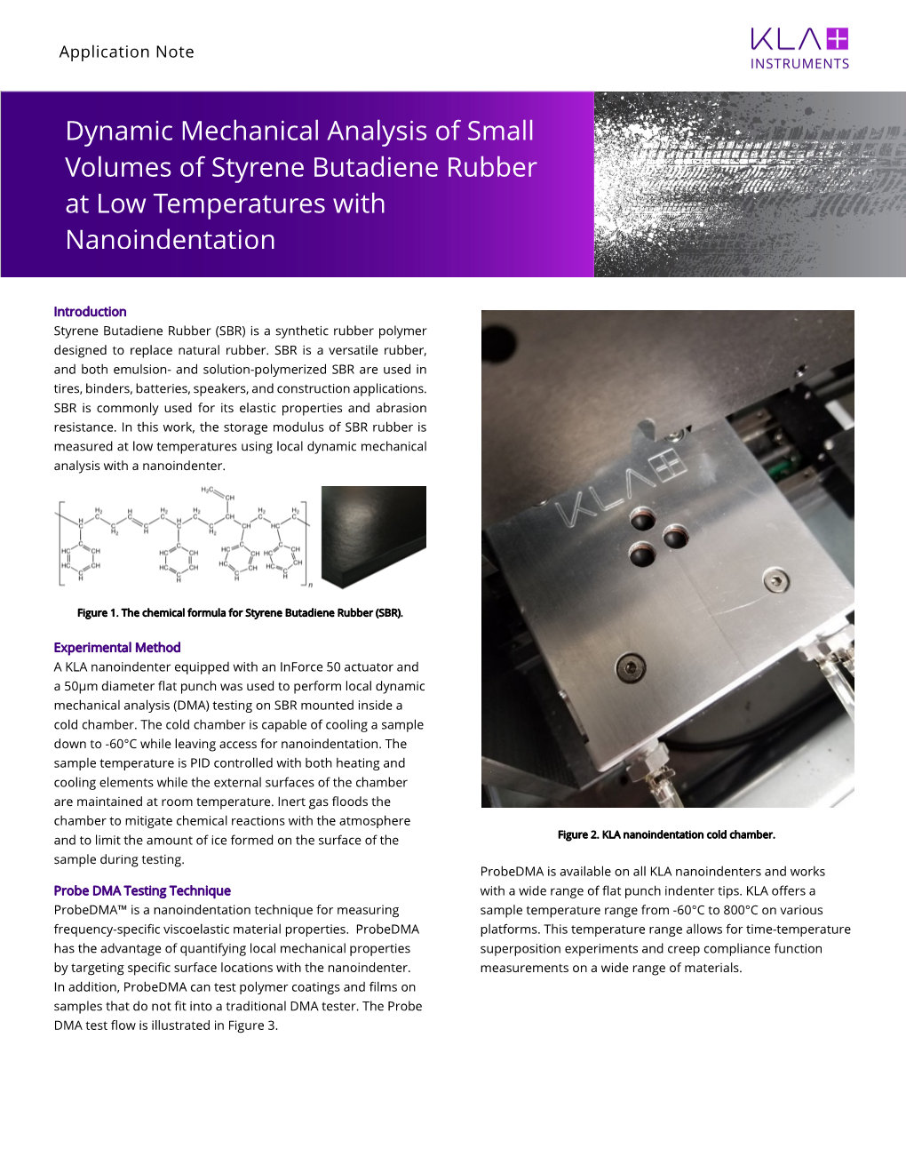 Dynamic Mechanical Analysis Of Small Volumes Of Styrene Butadiene ...