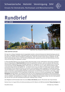 Rundbrief Juni 2018