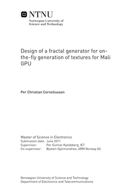 Design of a Fractal Generator for On-The-Fly Generation