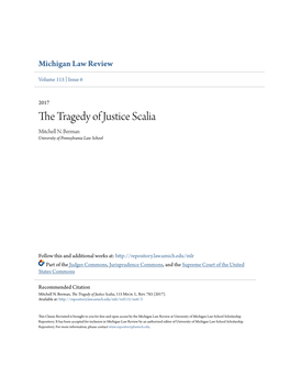 The Tragedy of Justice Scalia, 115 Mich