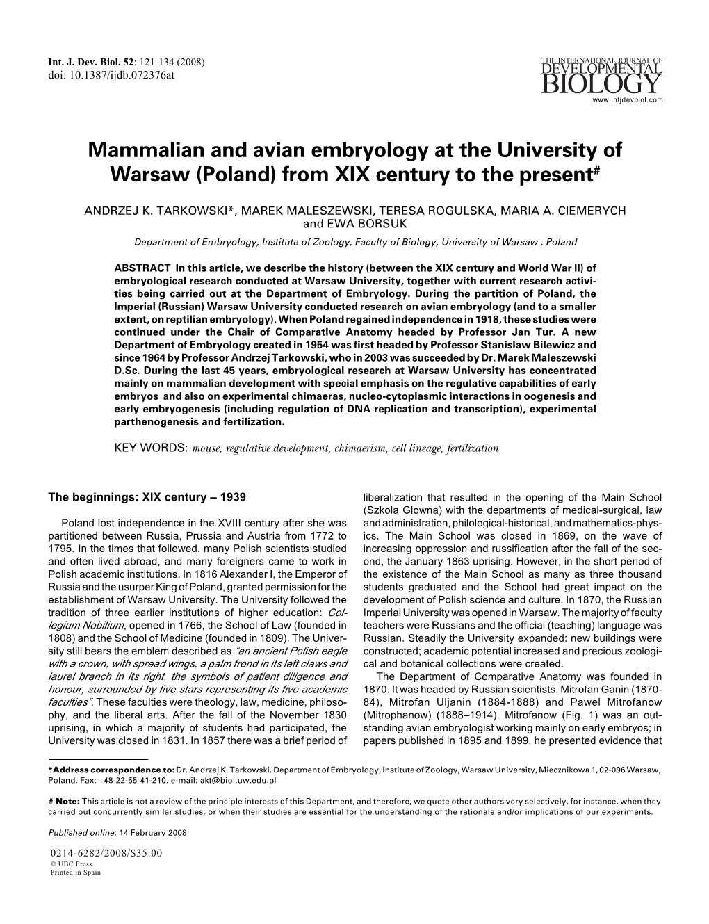 Full Text in Polish (Dehnel, 1929B, 1933) and Eventually Left Versity (1870-94)