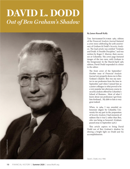 Financial History: David L. Dodd – out of Ben Graham's Shadow