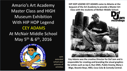 Amario's Art Academy Master Class and HIGH Museum Exhibition With