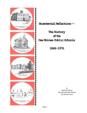 The History of the Des Moines Public Schools 1846-1976