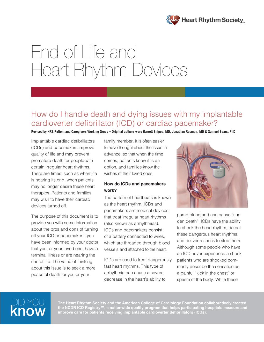 End of Life and Heart Rhythm Devices