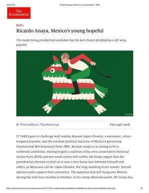 Ricardo Anaya, Mexico's Young Hopeful