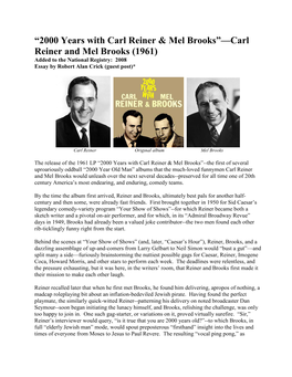 2000 Years with Carl Reiner & Mel Brooks