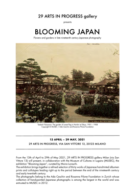 BLOOMING JAPAN Flowers and Gardens in Late Nineteenth Century Japanese Photography