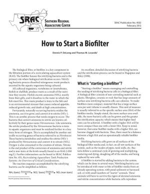 SRAC 4502: How to Start a Biofilter