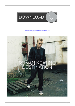 Ronan Keating10 Years of Hits Full Album Zip