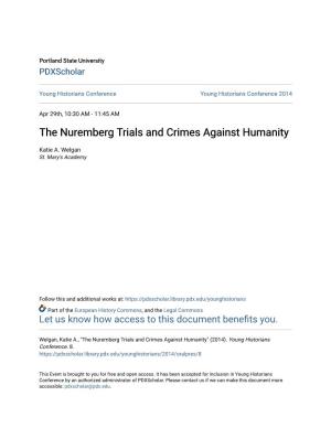 The Nuremberg Trials and Crimes Against Humanity