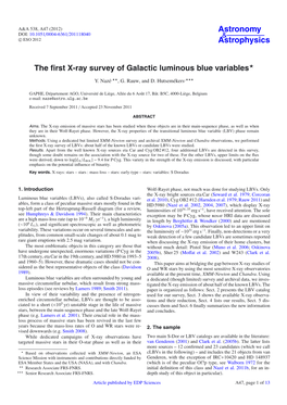 The First X-Ray Survey of Galactic Luminous Blue Variables⋆