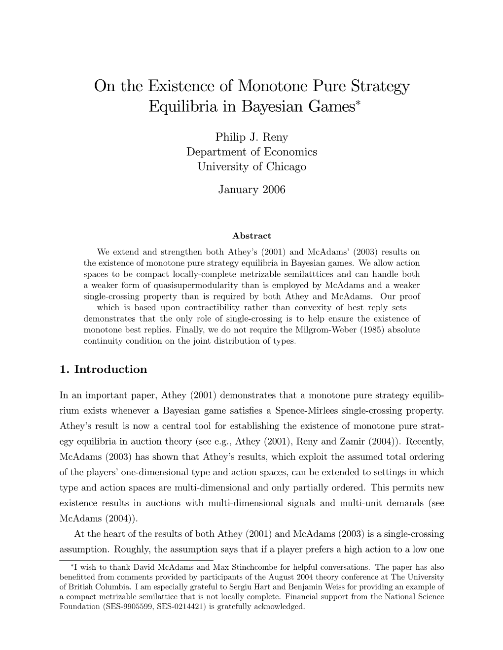 On the Existence of Monotone Pure Strategy Equilibria in Bayesian Games