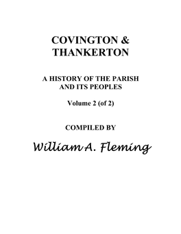 COVINGTON & THANKERTON William A. Fleming